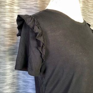 Ruffled Sleeve T Shirt